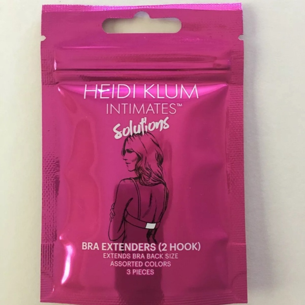 NEW Heidi Klum 2 hook style bra extenders 3 pack